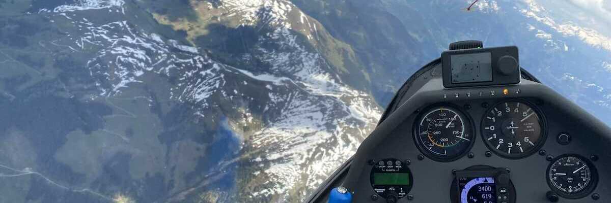 Flugwegposition um 12:58:02: Aufgenommen in der Nähe von Gemeinde Zell am See, 5700 Zell am See, Österreich in 3258 Meter